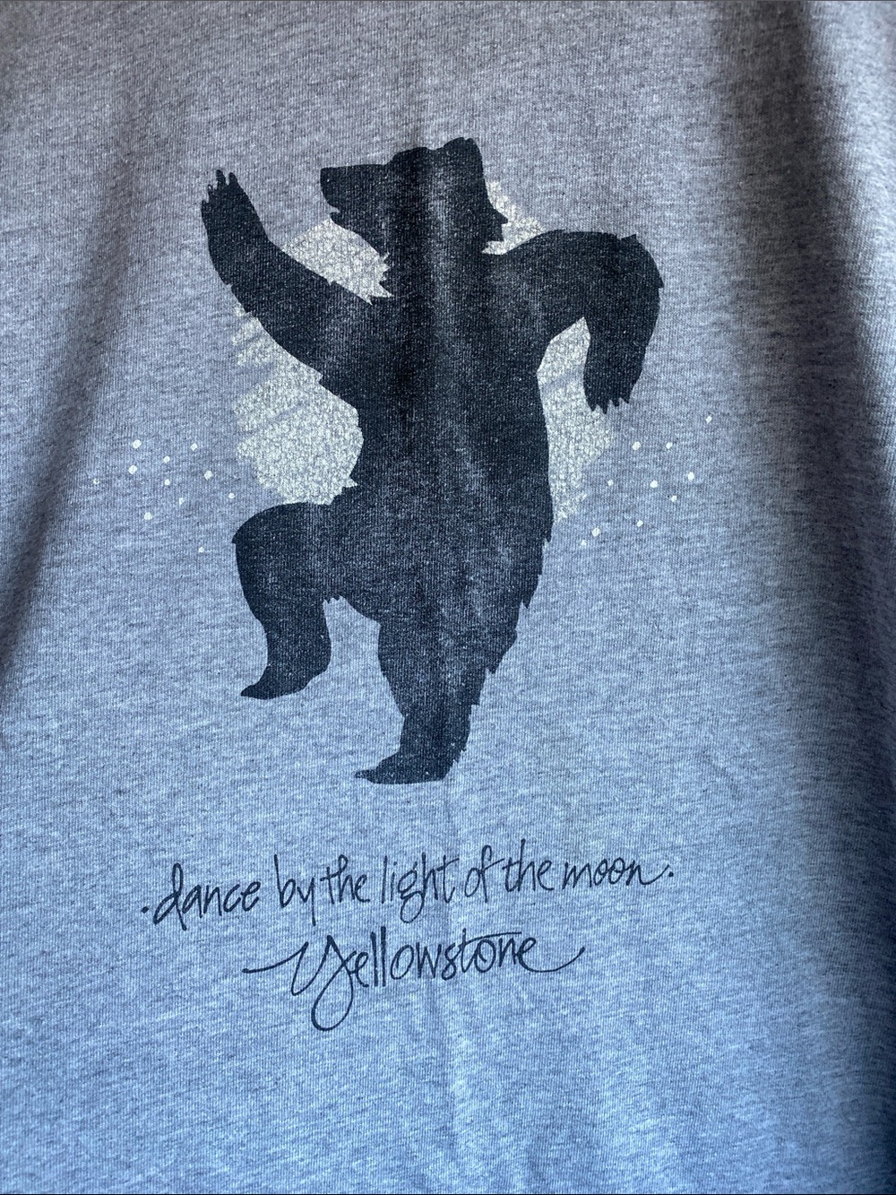 Suttons Sportwear Dancing Bear BY THE LIGHT OF THE MOON Yellowstone Night Shirt